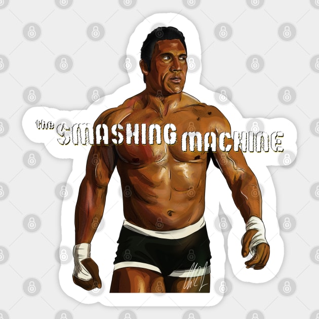 The Smashing Machine: Mark's Entrance Sticker by 51Deesigns